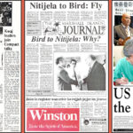 Front pages from 1982, 1991 and 2011.