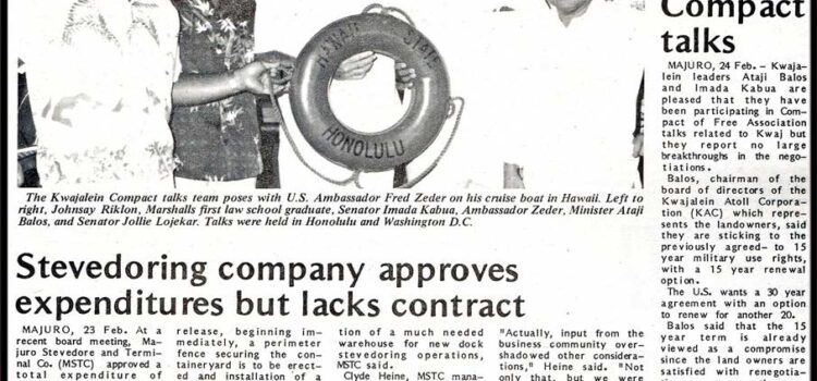 Kwaj leaders join key talks