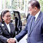 Japan Prime Minister Shigeru Ishiba greeted President Hilda Heine on her arrival for a courtesy call last week in Tokyo.