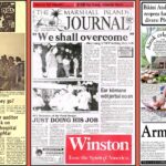 Front pages from 1982, 1991 and 2011.
