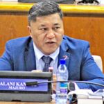 Foreign Minister Kalani Kaneko speaks during a Nitijela session earlier in 2025. Photo: Hilary Hosia.