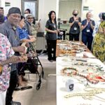 On the day of its departure from Majuro, the Canvasback eye specialist team was serenaded with leis and happy songs by Ministry of Health and Human Services staff and patients.