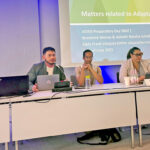 Broderick Menke providing updates as co-coordinator on the Global Goal on Adaptation for the Alliance of Small Island States.