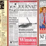 Front pages from 1982, 1991 and 2011.