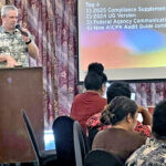EY executive director Jeremy Robinson addresses the dozens of Marshall Islands government accountants who attended a one-day training session at the Marshall Islands Resort.
