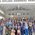 The Canvasback eye and dental team with Ebeye hospital staff and patients outside the hospital last month.