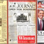 Front pages 1982, 1991 and 2011.