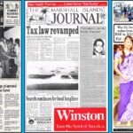 Front pages from 1982, 1991 and 2011.