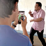 TikTok personality Michael Jor being filmed at the CMI campus for a new TikTok video. Photo: Wilmer Joel.