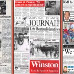 Front pages from 1982, 1991 and 2011.