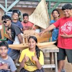 As is always the case with Waan Aelon in Majel canoe building and life skills training programs, the trainees include a mix of girls and boys. Some of the 33 that are scheduled to graduate this Friday are, from left: Jennifer Jacob, Kency Ritok, William Jacklick, Jashua Benjamin, Moore Leon, Ryan Jacob, Aruko Rantak, Jokla Titus and Jonita George. Photo: Rubon JR Jacklick.
