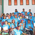 The 33 graduates of the WAM vocational and life skills training program showed off their certificates after the graduation November 28. Photo: Rubon JR Jacklick.