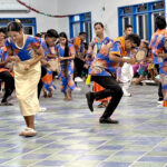 The Lokonmok jetpa from Rita performed December 28 at Laura Church, showing off its energetic and innovative dancing style. Photo: Giff Johnson.