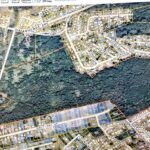 A map of the Hilo area of the Big Island shows the 283 acres in green in the center purchased by the KBE Local Government in 2019. The land has been put up for sale.