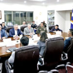 President Hilda Heine, center back to camera, and RMI leaders met with a high-level US government delegation January 19 at the Cabinet conference room. Heading the US delegation were Assistant Secretary of State Michael DeSombre and Acting Assistant Secretary of the Interior William Hague, third and fourth from left. Photo: Office of the President.