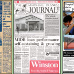 Front pages 1982, 1992 and 2012.