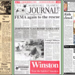 Front pages from 1983, 1992 and 2012.