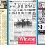 Front pages from 1982, 1992 and 2012.