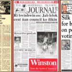 Front pages for 1983, 1992, and 2012.