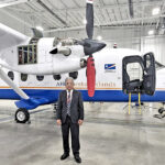 Air Marshall Islands CEO Captain Albon Jelke stands next to the new Cessna SkyCourier aircraft that will soon be put into service in the Marshall Islands.