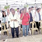 Majuro hospital officials honored and recognized doctors Monday as part of an annual recognition event for the medical staff. It was also the start of National Health Month. Photo: Giff Johnson.